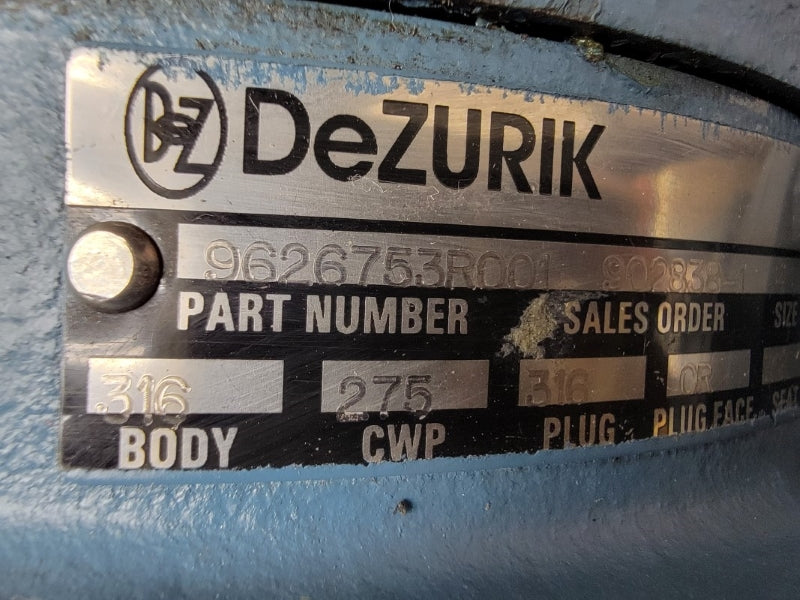 DEZURIK 9626753R001 316 275 CWP 902838-1 4" NSNP