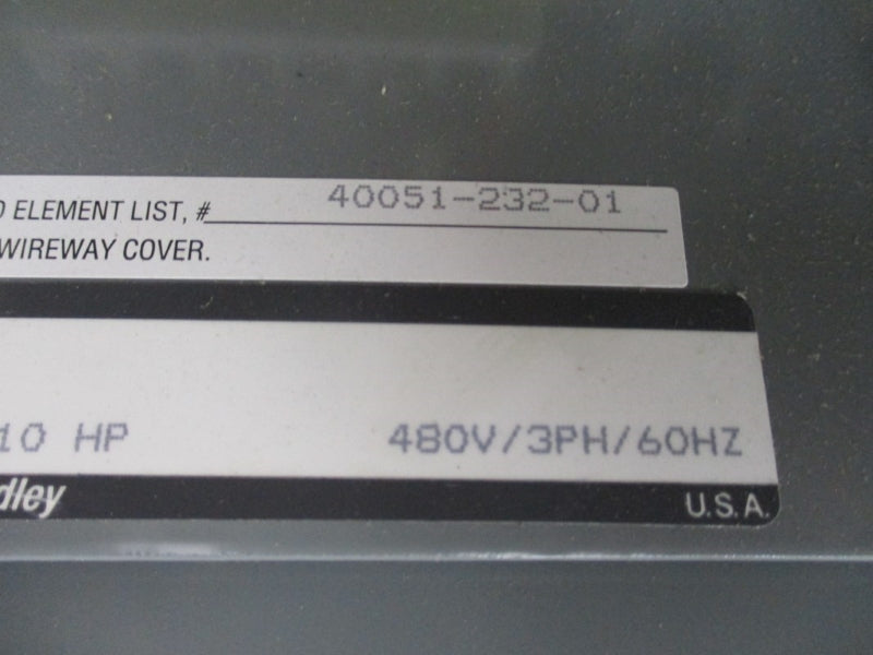 ALLEN BRADLEY 2112B-BAB-6P-24R-41-750-901 SER. X 480V NSMP