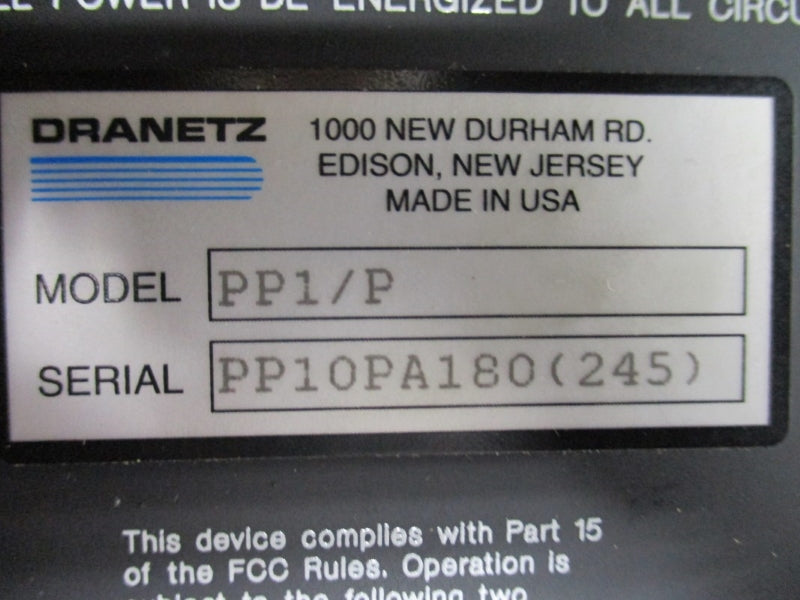 DRANETZ PP1/P 120V 1A NSMP