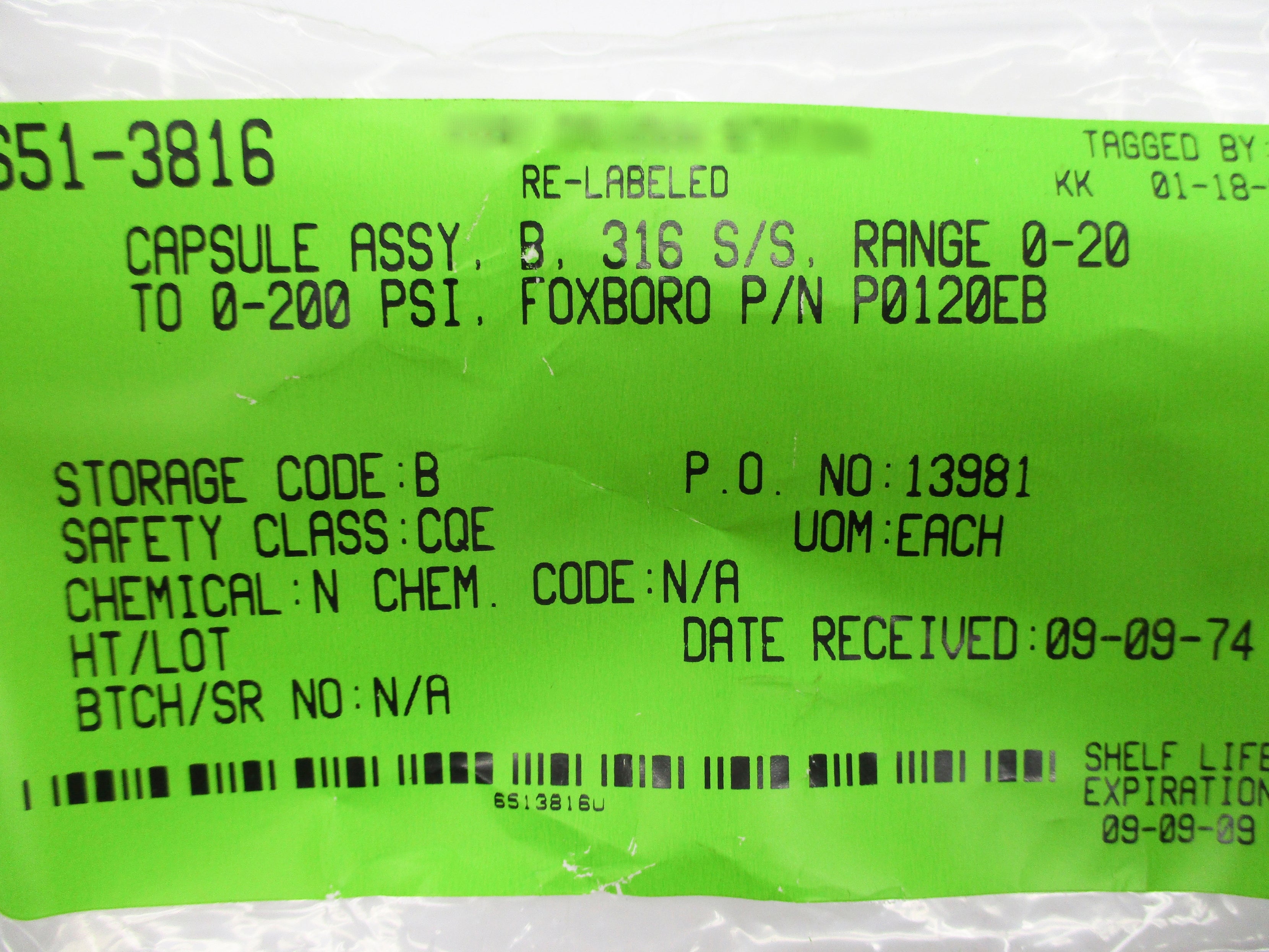 FOXBORO P0120EB NSNP