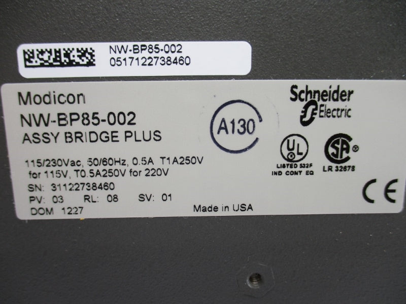 SCHNEIDER ELECTRIC NW-BP85-002 115/230VAC NSMP