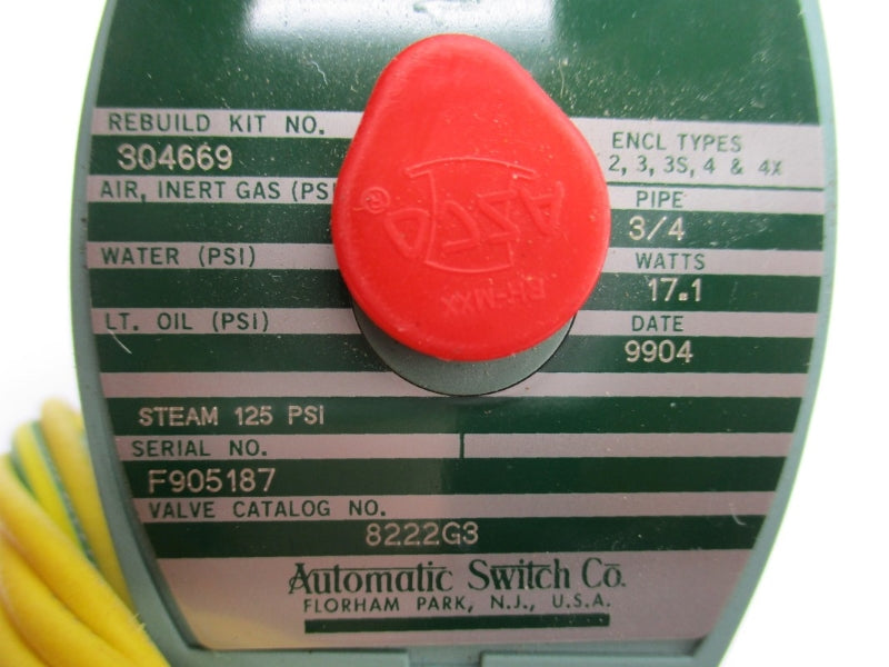 ASCO 8222G3 110/120V 125PSI 3/4" NSNP