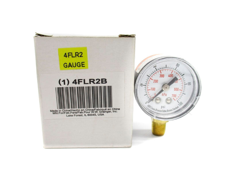 GAUGE 4FLR2B 100PSI NSMP