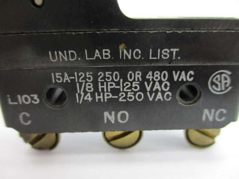 MICRO SWITCH BZ-1RW84317-P4 480VAC 15A NSNP