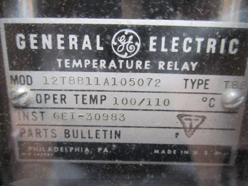 GENERAL ELECTRIC 12TBB11A105072 100/110'C NSNP