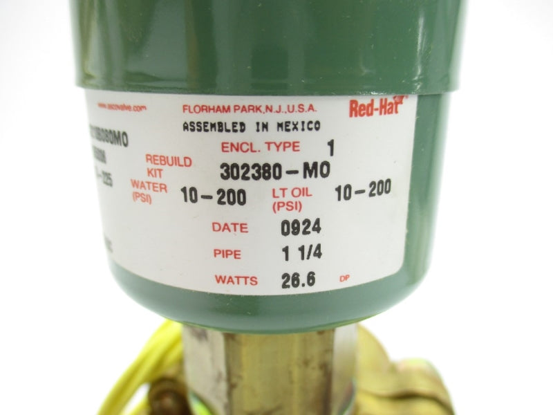 ASCO HC8210B080MO 125VDC 10-200PSI 1-1/4" NSMP