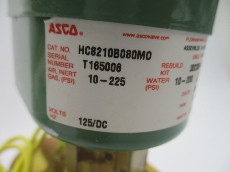 ASCO HC8210B080MO 125VDC 10-200PSI 1-1/4" NSMP