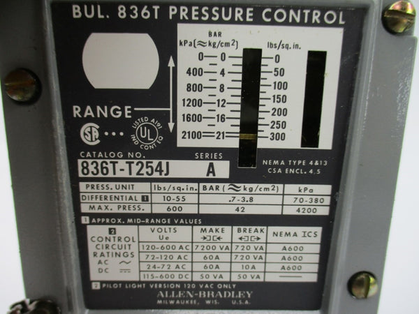 INDUSTRIAL SPARE PART 836T-T254J SER. A 120-600VAC 60A (BR/YL) NSMP