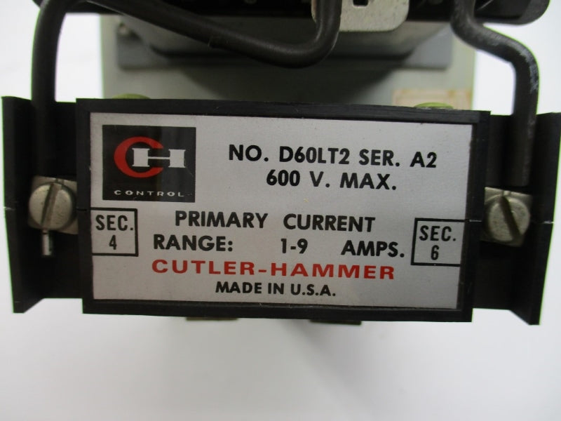 CUTLER HAMMER D60LA0 600V 1-9A NSNP
