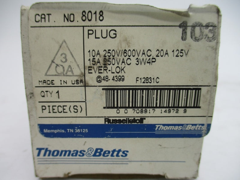 THOMAS & BETTS 8018 600VAC 20A NSMP
