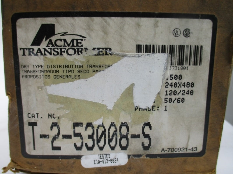 ACME TRANSFORMER T-2-53008-S 240/480V NSMP