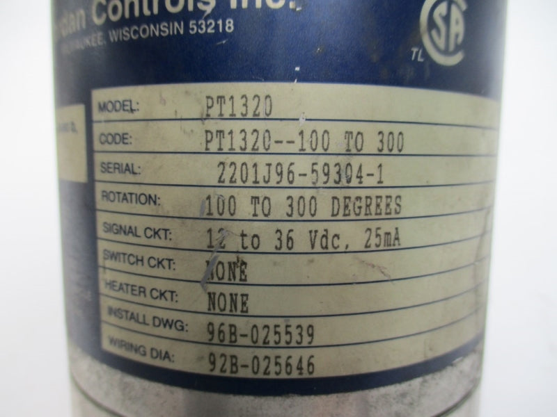 JORDAN CONTROLS PT1320 12-36VDC 100-300' UNMP