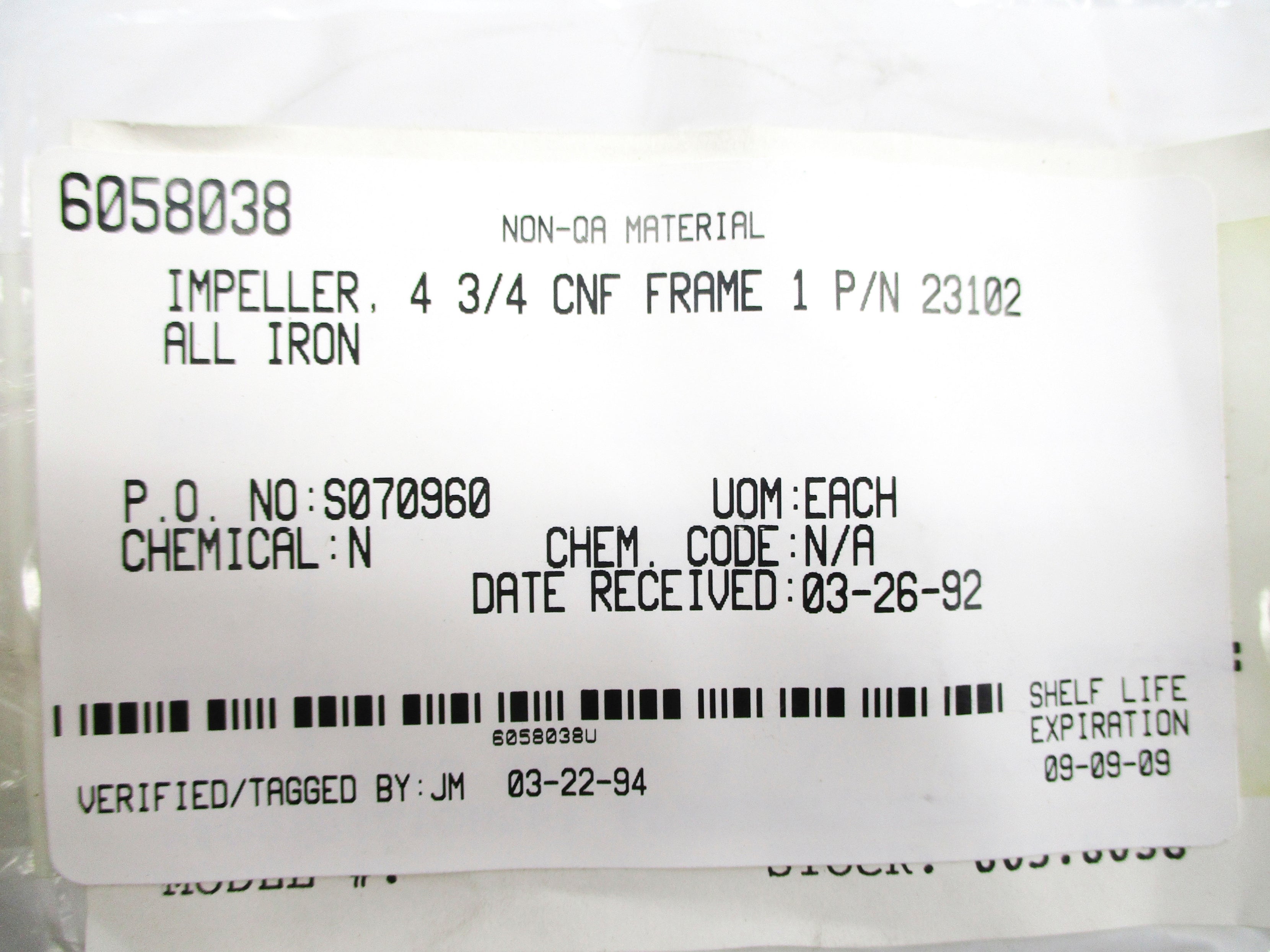 IMPELLER 23102 UNMP