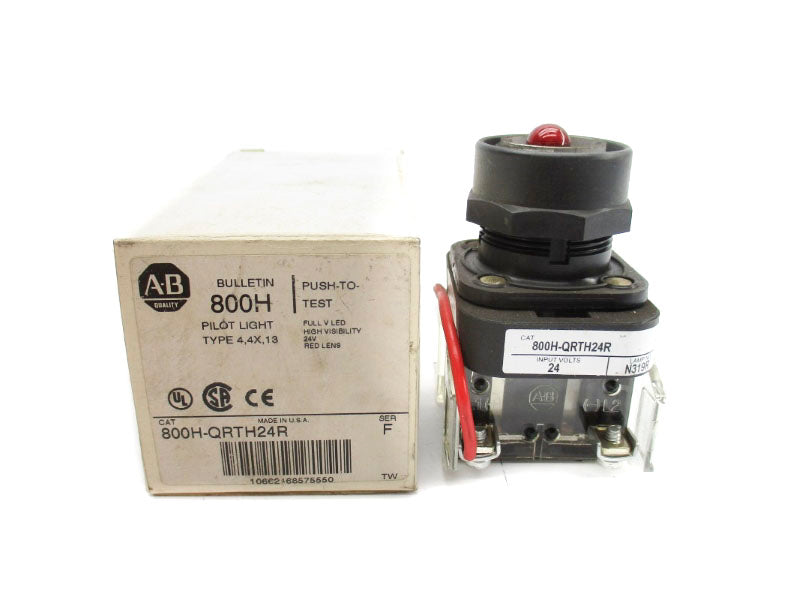 ALLEN BRADLEY 800H-QRTH24R SER. F 24V (WH) (NO LENS) NSMP