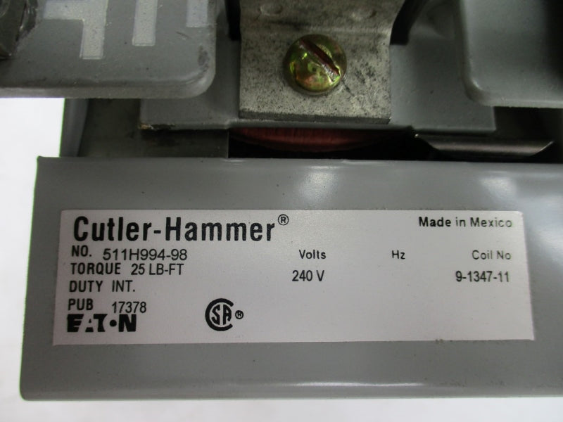 CUTLER HAMMER 511H994-98 SER. A 240VDC NSMP
