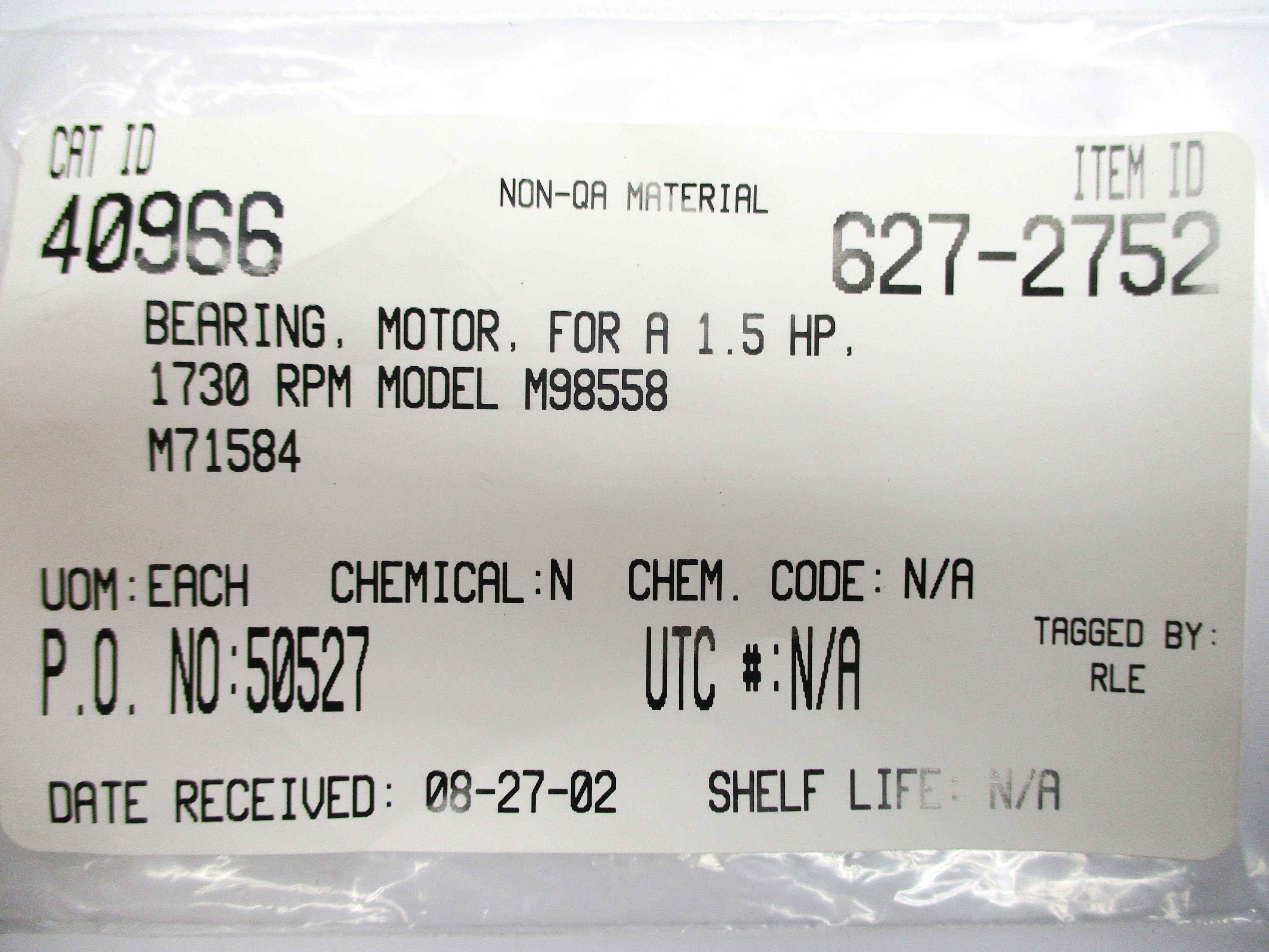 SPARE PART M98558 M71584 NSNP