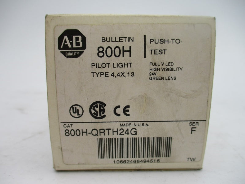 ALLEN BRADLEY 800H-QRTH24G SER. F 24V (WH) NSMP