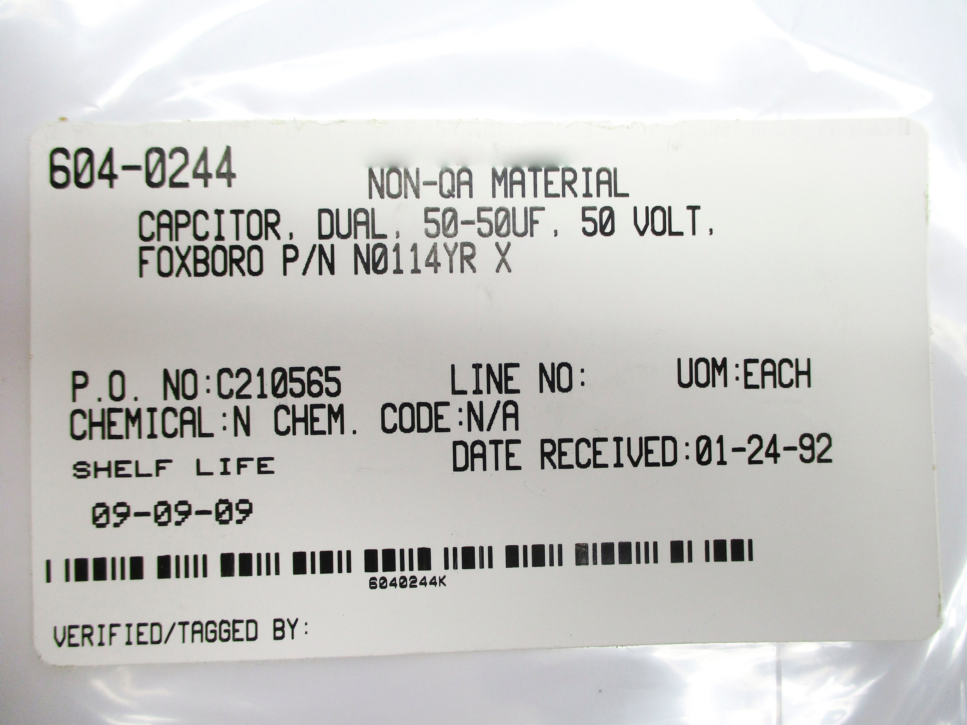 SPRAGUE N0114YR 34D242 NSNP