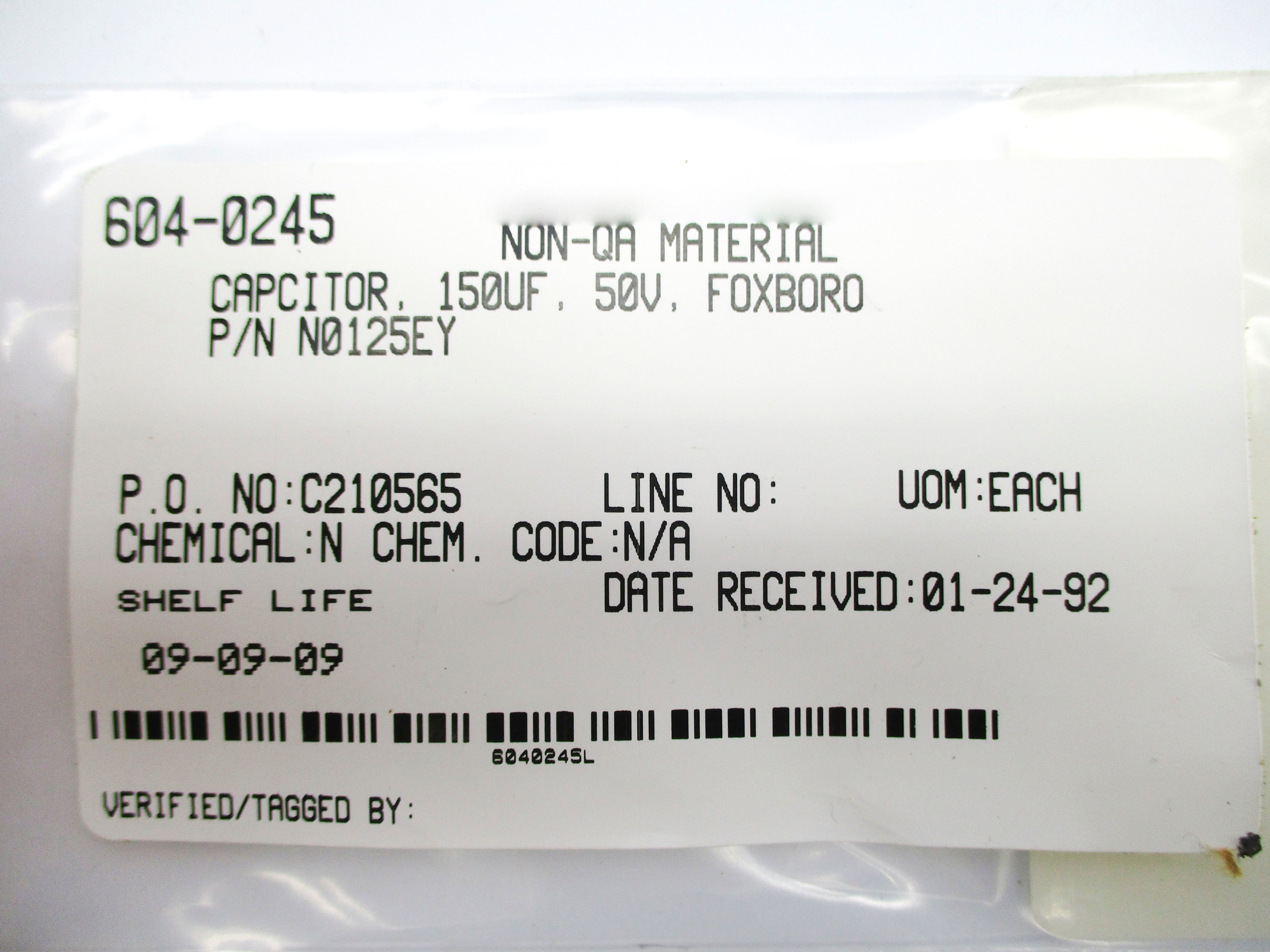 SPRAGUE N0125EY 34D196 NSNP