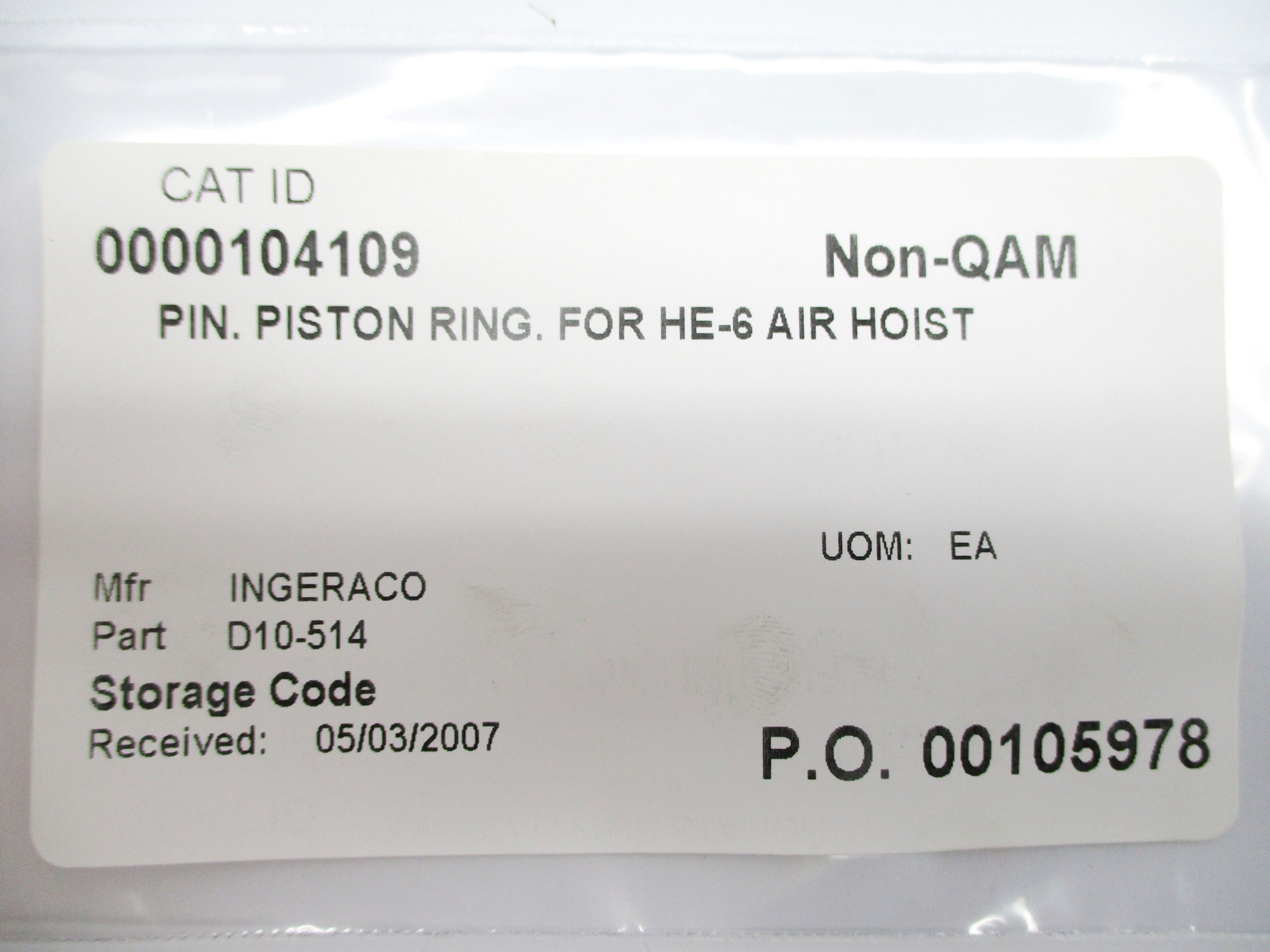 INGERSOLL RAND D10-514 NSNP