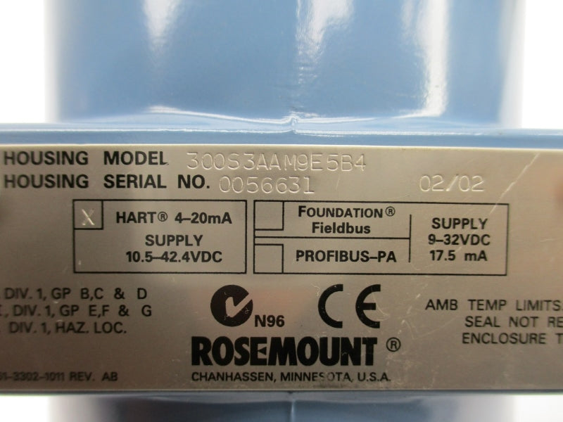 ROSEMOUNT 300S3AAM9E5B4 10.5-42.4VDC NSNP