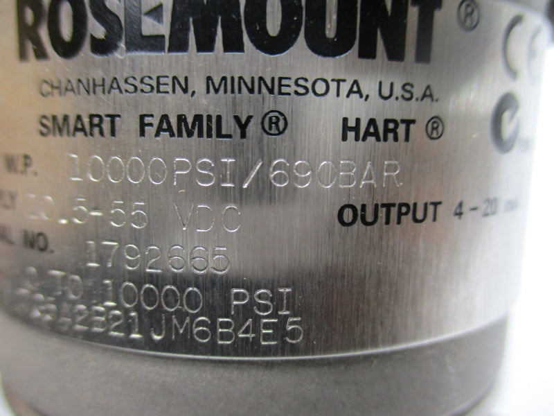 ROSEMOUNT 3051TG5A2B21JM6B4E5 10.5-55VDC 10000PSI NSMP