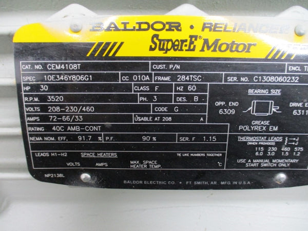 FRISTAM PUMPS FPR752-220 W/ BALDOR CEM4108T 30HP 208-230/460V 72-66/33A NSNP