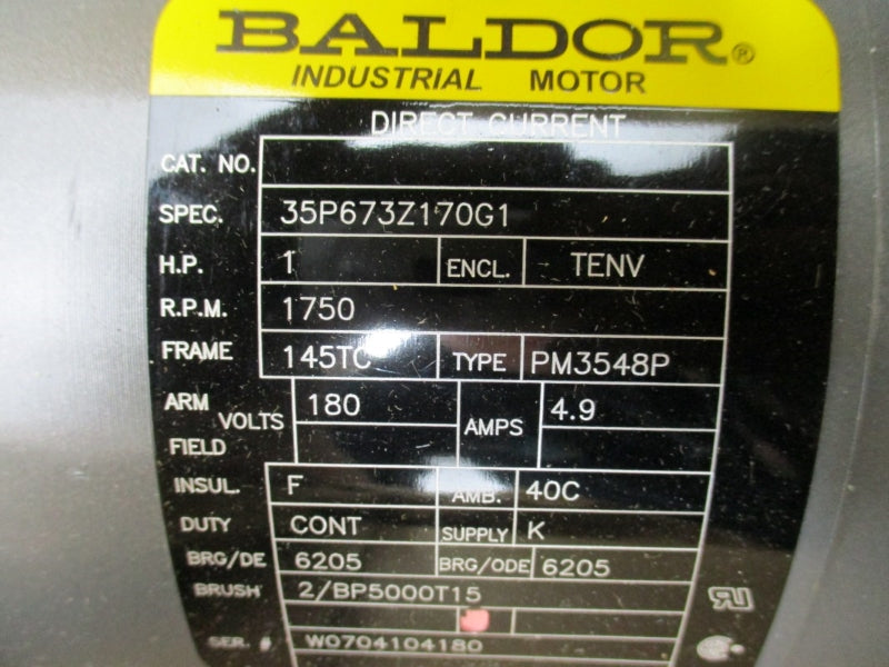 BALDOR 35P673Z170G1 180V 4.9A NSMP
