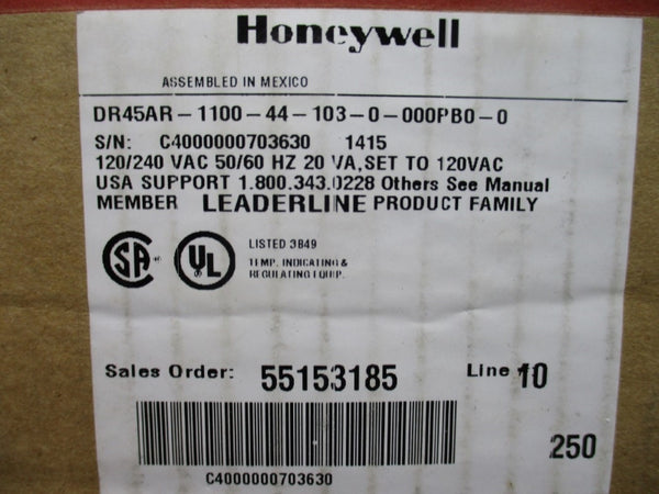 HONEYWELL DR45AR-1100-44-103-0-000PB0-0 120/240VAC NSMP
