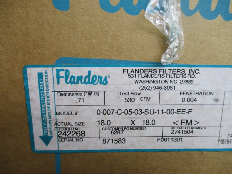 FLANDERS 0-007-C-05-03-SU-11-00-EE-F 18.0X18.0 NSMP