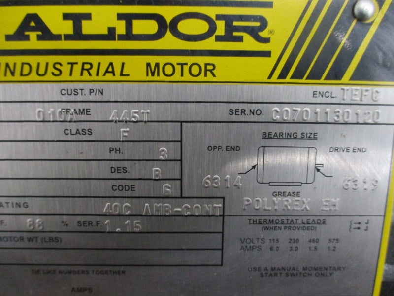 BALDOR M4406T-4 460V 168A NSNP