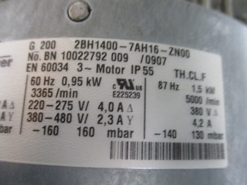 CFM 10036 09AH691 2BH1400-7AH16-ZN00 200-240/345-415V 4.2/2.4A NSMP