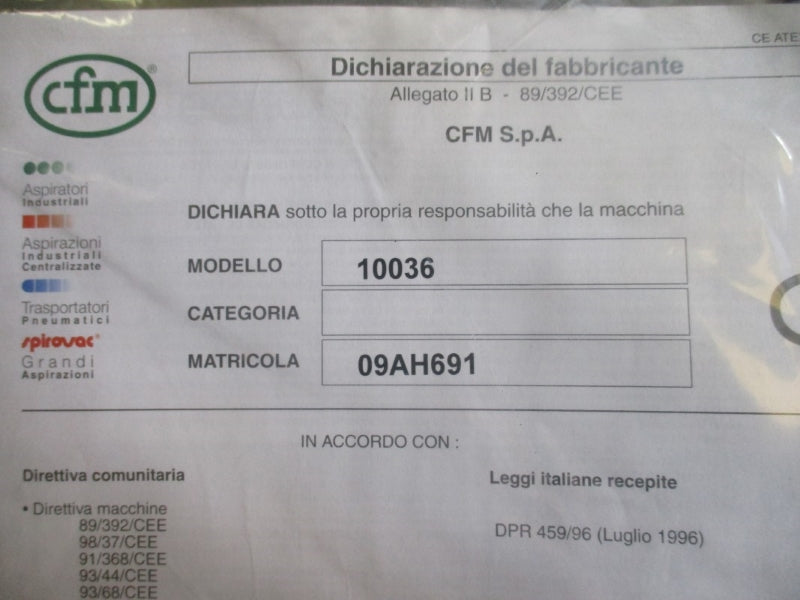 CFM 10036 09AH691 2BH1400-7AH16-ZN00 200-240/345-415V 4.2/2.4A NSMP