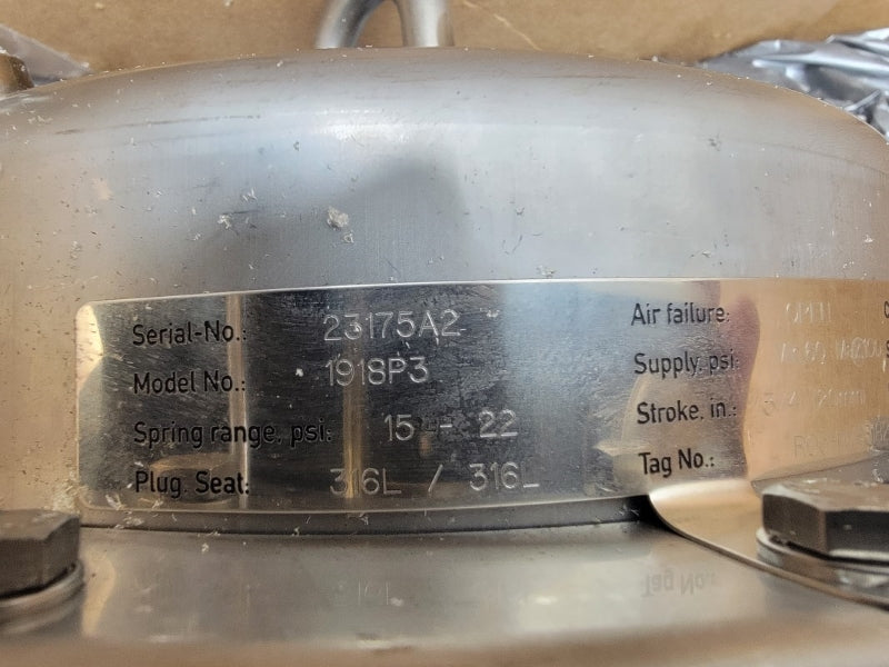 FLOWSERVE MODEL 14 10-10-D6E040G00 1918P3 316L 150PSI -40'-+60'C 3" NSMP