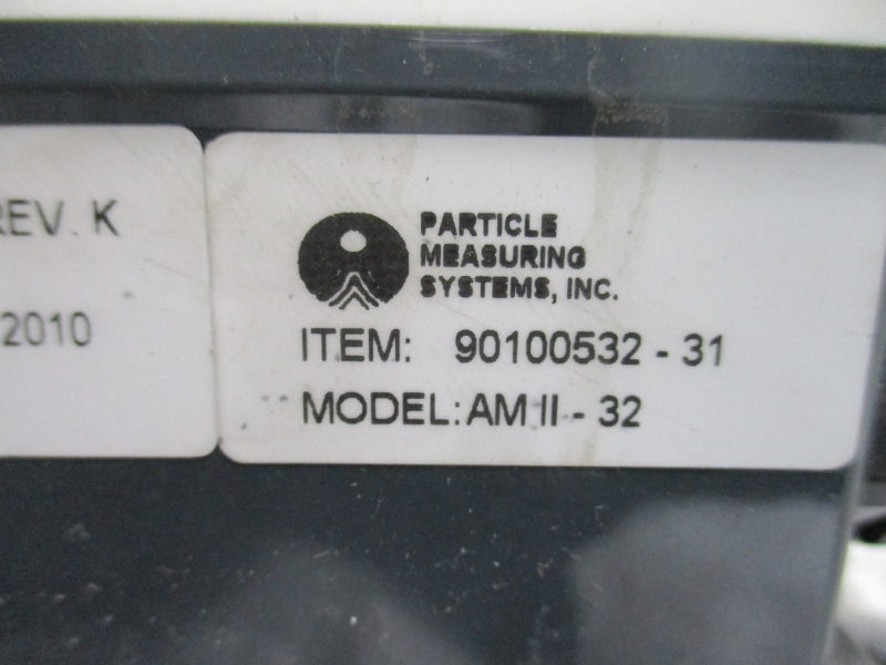 PARTICLE MEASURING SYSTEMS 90100532-31 AMII-32 W/ GARDNER DENVER G2002BH1600-7AH16 430V 4.0A NSNP