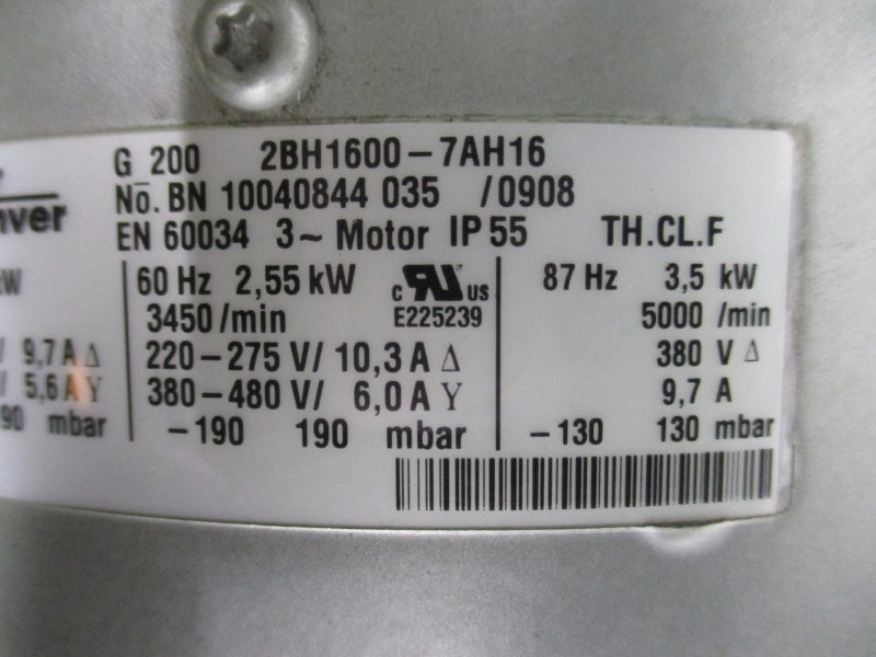 PARTICLE MEASURING SYSTEMS 90100532-31 AMII-32 W/ GARDNER DENVER G2002BH1600-7AH16 430V 4.0A NSNP