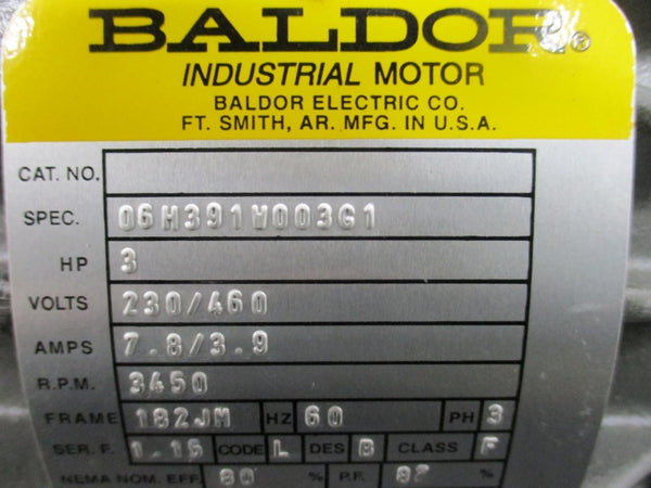 WAUKESHA CHERRY-BURRELL S2065LV W/ BALDOR 06H391W003G1 3 HP 230/460V 7.8/3.9A NSNP