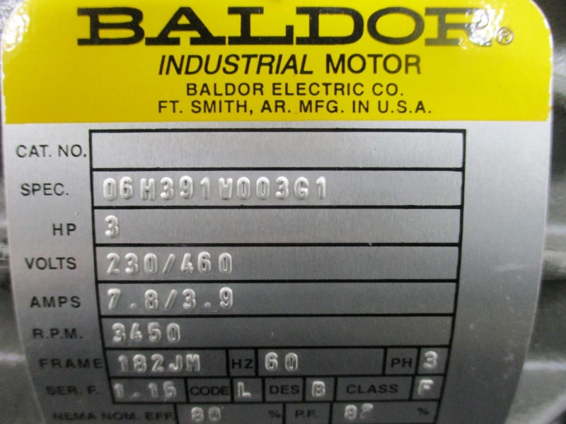 WAUKESHA CHERRY-BURRELL S2065LV W/ BALDOR 06H391W003G1 3 HP 230/460V 7.8/3.9A NSNP