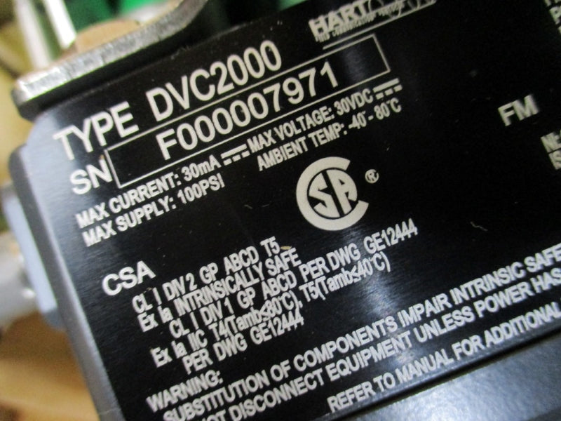 FISHER BAUMANN DVC2000 30VDC 100PSI -40'-80'C NSMP