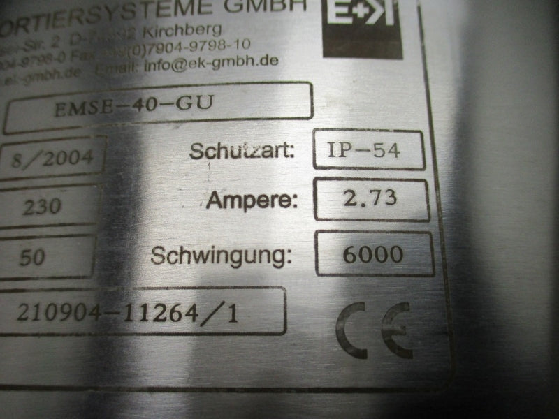 E+K SORTIERSYSTEME EMSE-40-GU 210904-11264/1 230V 2.73A NSNP