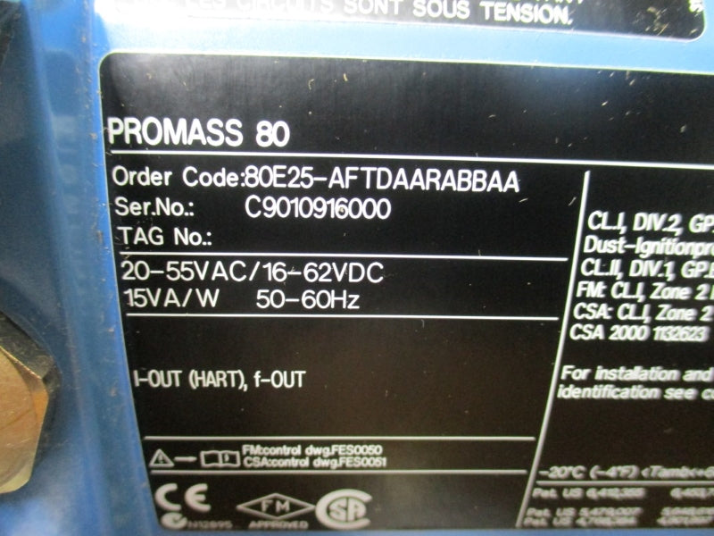 ENDRESS+HAUSER 80E25-AFTDAARABBAA 20-55VAC 1" NSMP