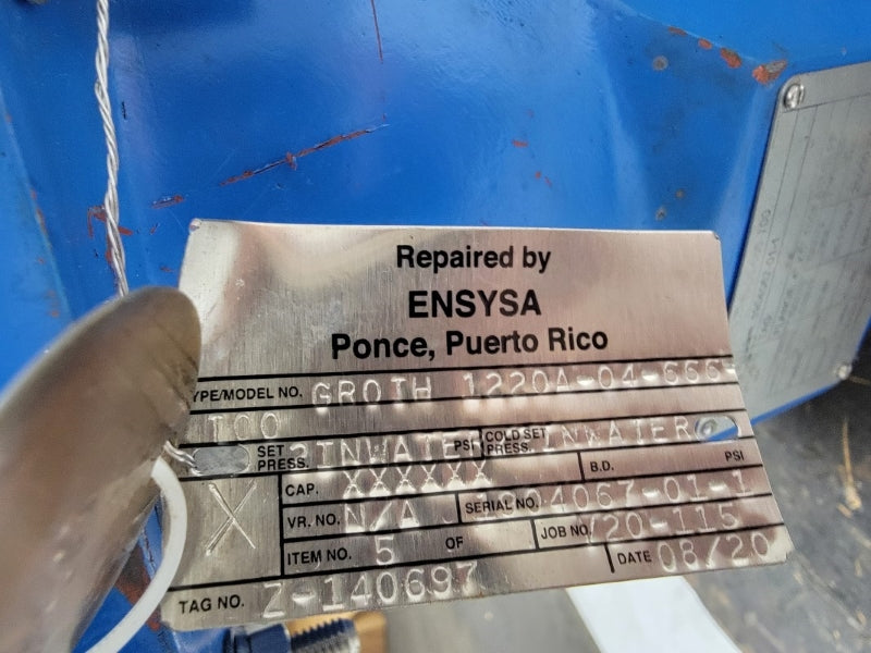 GROTH 1220A-04-666-T00 5.0PSI REMAN