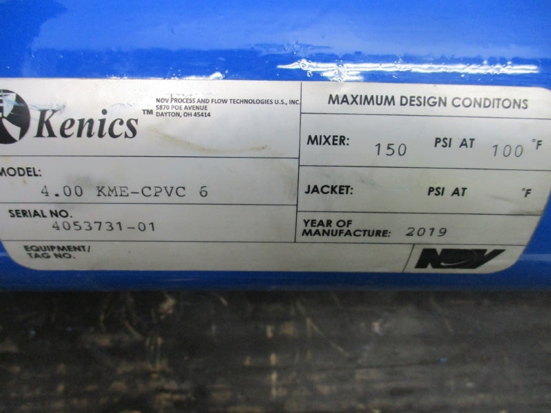 KENICS 4.00-KME-CPVC-6 150PSI 100'F NSNP