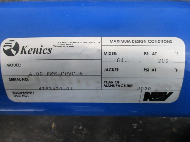 KENICS 4.00-KME-CPVC-6 64PSI 200'F NSNP