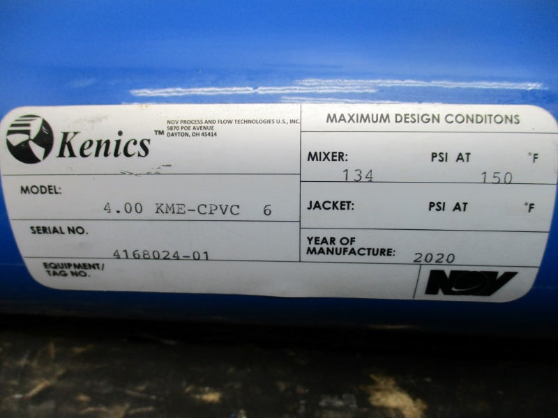 KENICS 4.00-KME-CPVC-6 134PSI 150'F NSNP