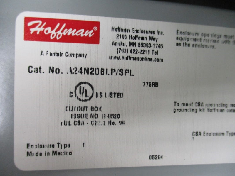HOFFMAN A-24N20BLP NSMP