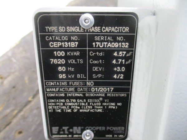 EATON COOPER CEP131B7 100 KVAR 7620V NSNP