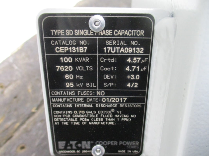 EATON COOPER CEP131B7 100 KVAR 7620V NSNP