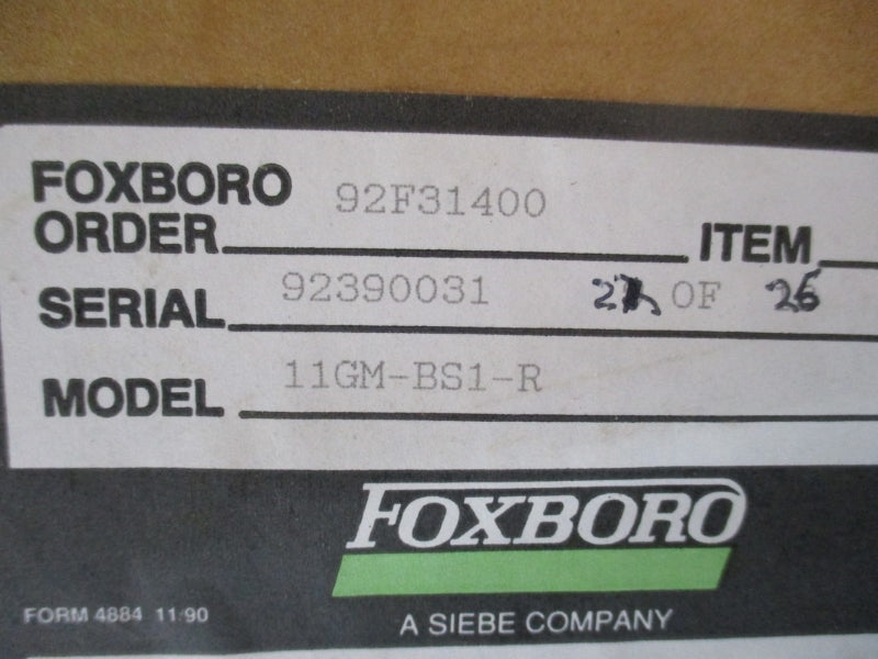 FOXBORO 11GM-BS1-R 0-350PSI NSMP