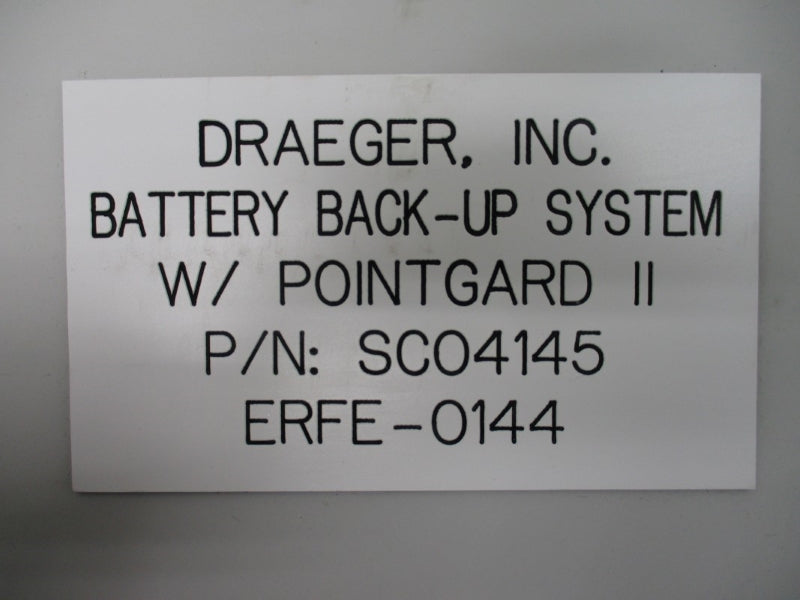 DRAEGER BATTERY BACK UP SYSTEM WITH POINTGARD II NSNP